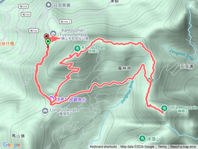 崁頭山、九湖山、獅尾山、咖啡山、獅額山O繞