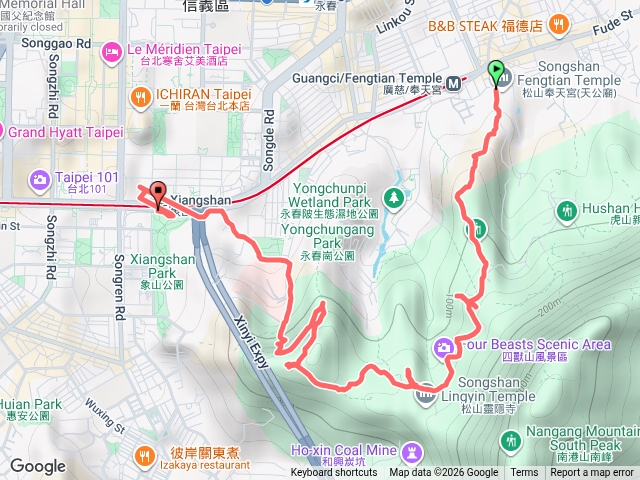 奉天宮～四獸山連走～象山捷運站預覽圖