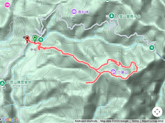 橫沙笛p型縱走-大雪山社區起登