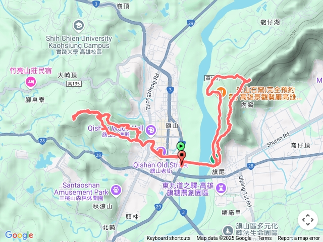 旗山區擔橫山橫走旗尾山