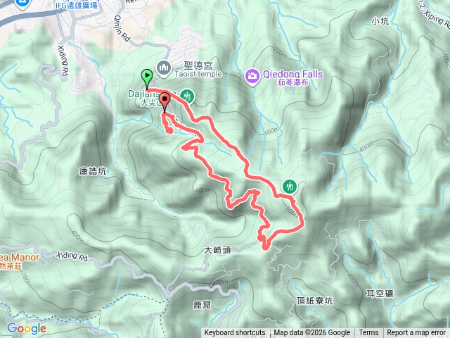 大尖山、四分尾山、秀峰瀑布連走