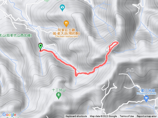 金面山第一登山口原路來回