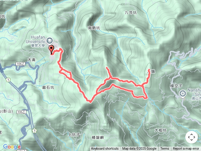 華大學-石碇大崙-南勢坑山-鑽石峰-司公髻尾山-大粗坑護管所
