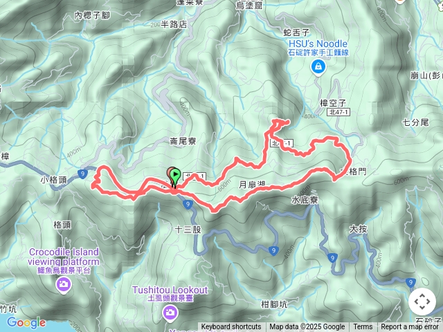 粗坑崙山群峰5座>大格門山>月扇湖山基點峰>月扇湖山>風露嘴山>雲海山O形10連峰 ##海倫咖啡起完登
