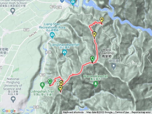 瑪家三兄弟-笠頂4號登山口入-白賓後山入口出