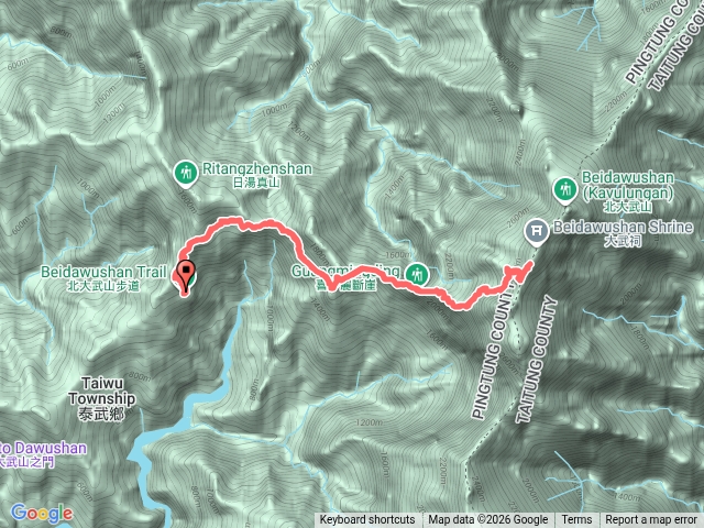 北大武#9到稜線預覽圖