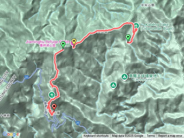 嘉明湖山屋下向陽