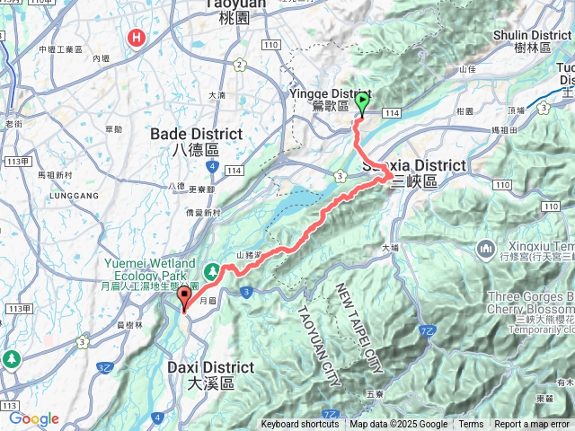 鶯歌火車站到大溪觀音寺站