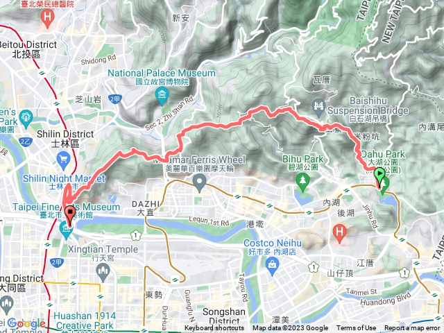 大縱走第五段，大湖公園開始