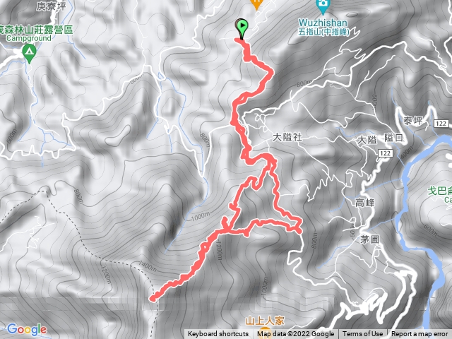 20221225五指山竹林禪室上鵝公髻山