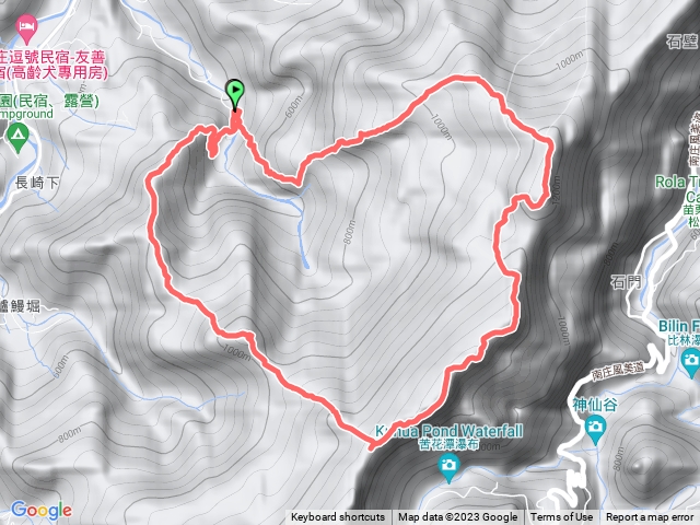 小東河--光天高山--向天湖山--南大龜山--大龍山--小東河山--小東河北峰O型