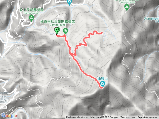 油羅山、油羅山西北峰、羅山林道