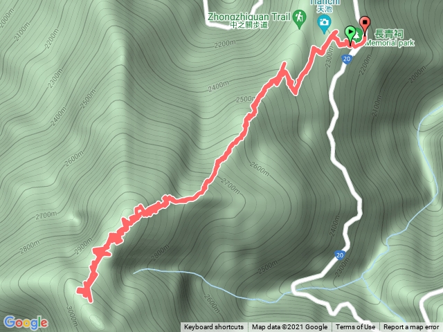 天池-中之關古道-庫哈諾辛山-長青祠