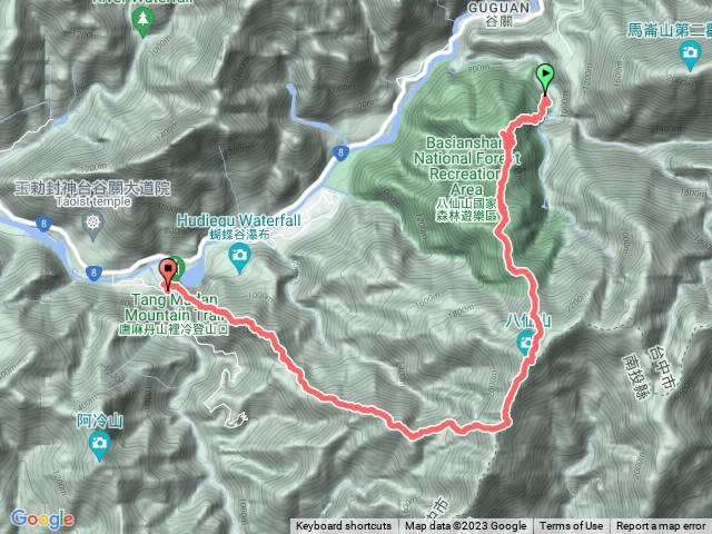 谷關八唐縱走(八仙山森林遊樂區→佳保台山→八仙山→八唐稜線→唐麻丹山→裡冷)