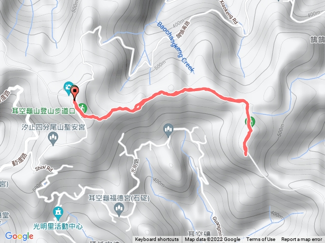 新北汐止_耳空龜山_四分尾山登山口停車場來回路線