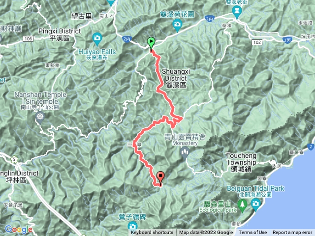 阿丁崩山坑、北勢溪、灣潭古道淡蘭中路段