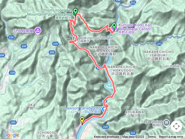 滝尻到北郡越day1