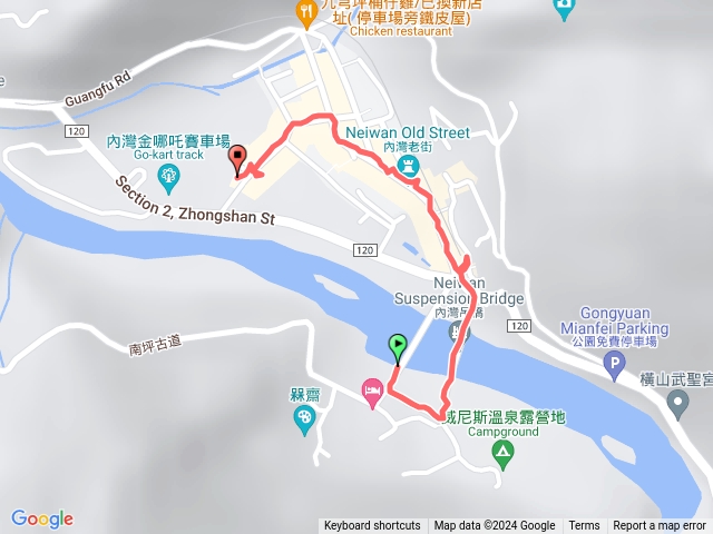 阿三哥餐廳、內灣老街、吊橋