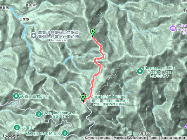 大雪山烏石坑山