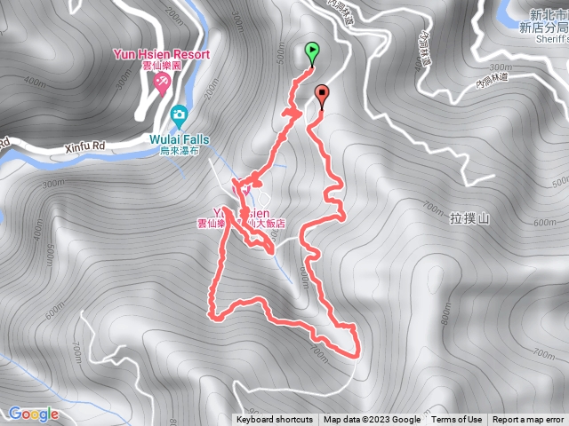 內洞林道4.7K進雲仙樂園出內洞林道7.47K