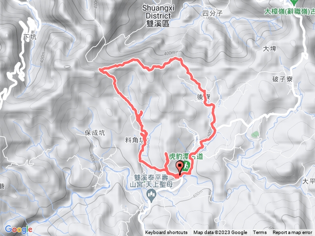 2023-12-23雙溪太平派出所-泰平國小-崩山坑古道-東柑腳山-後寮仔嶺-雙泰產業道路-溪尾寮山O型