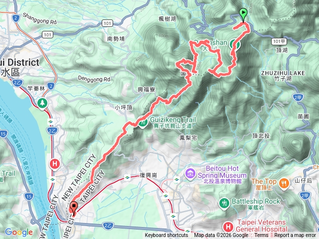 2026.03.15 台北大縱走刷寶石(2+1) + 尋印者任務(大屯山基石-大屯山南峰-大屯山西峰-二子山西峰-二子山東峰-面天山-向天山-火燒山-仙掘池-嘎勞別山)預覽圖