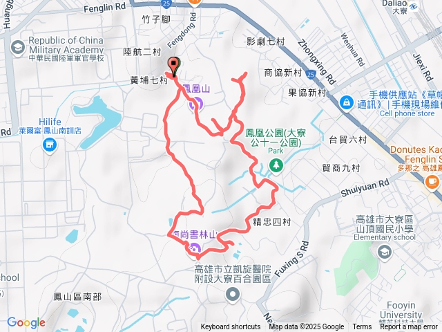 鳳山鳳凰山O形走GPS（魯蛋）