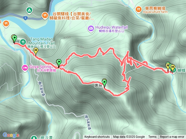 唐麻丹山蝴蝶谷瀑布步道O型走