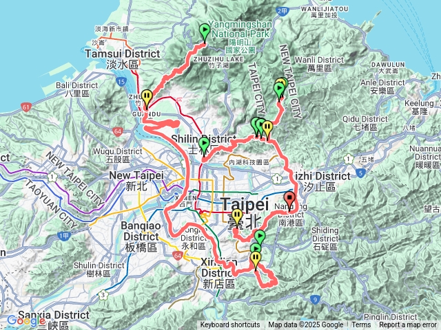 台北大縱走剩2跟3段路線未完成