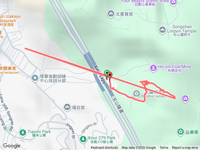 和興炭坑_忍字碑_下切稜線至舊坡福德宮