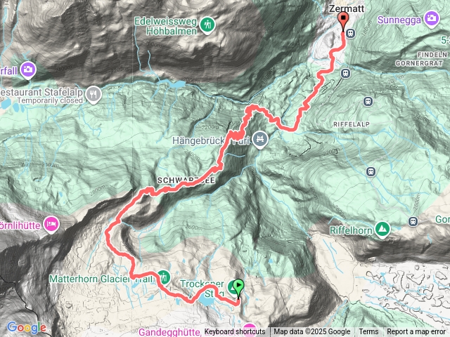 TrockenerSteg至Zermatt(Nr.26接Nr.28接Nr.35)