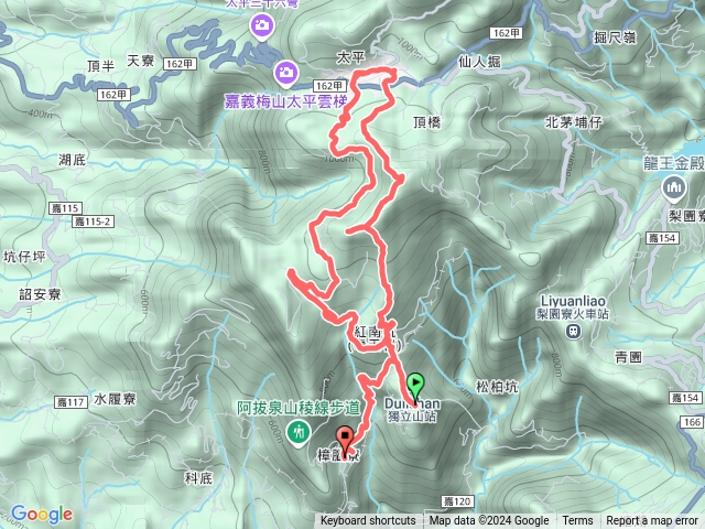 樟腦寮-獨立山-奉天岩-紅南坑山-大巃頂-太平老街預覽圖