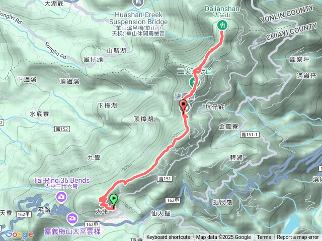 雲嘉五連峰縱走,太平山、梨子腳山、馬鞍山、二尖山、大尖山預覽圖