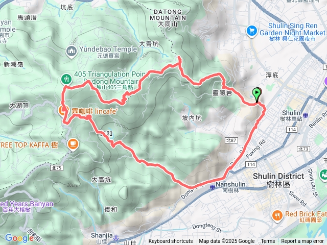 2025/11/01(新北樹林）大棟山O型（福德宮-大同山-青龍嶺-大青坑崙-鎮遠山-秋壇山-大棟山-南樹林火車站）
