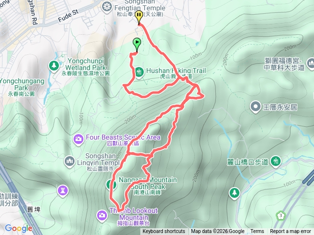 南港山腰繞到九五峰