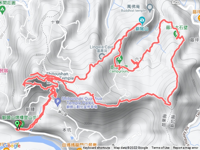 2022-11-02 獅猿縱走透透─獅頭山古道口→勸化堂→觀日亭→大石壁→望月亭→獅頭山→猿山涼亭→猿山→藤坪步道→六寮山→七星神木→七星亭→獅尾山→獅山步道O形