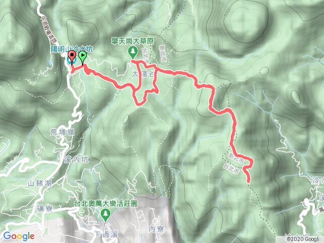 冷水坑→頂山→冷水坑