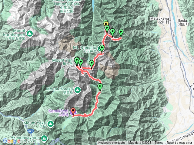 表銀座縱走預覽圖