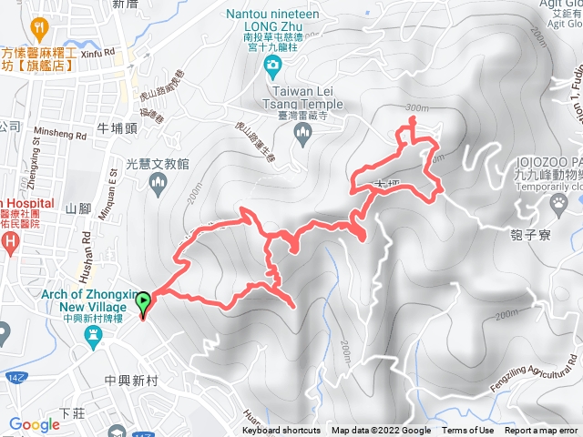 南投/草屯/大虎山，H325m（三等三角點082）