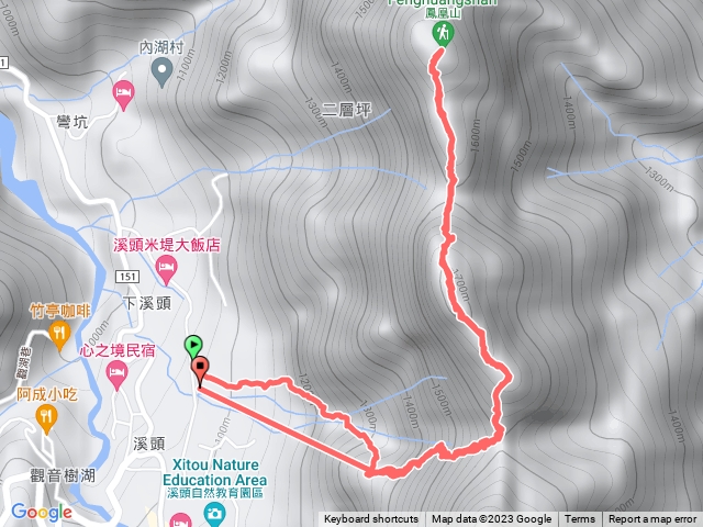 溪頭鳳凰山(香蕉園起登，原路來回)預覽圖