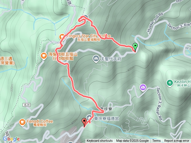 20250807汐止-汐萬路12K-車坪寮崙-五指山-森林公園清心亭-五指山東南稜-車坪寮福德宮-老爺山莊拱門站