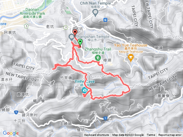 樟山寺、待老坑山、銀河洞、四面頭山