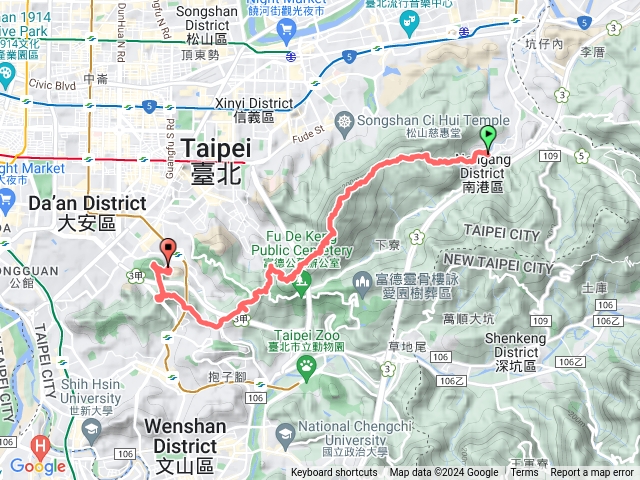 2024臺北大縱走臺北大縱走第六段：中華科技大學至捷運麟光站202403100927