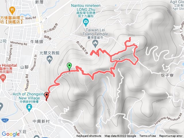 中興新村大虎山三角點