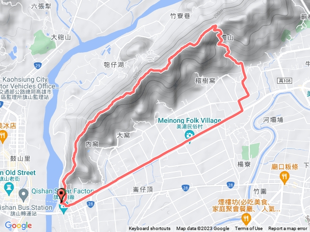 旗靈縱走繞大馬路一圈