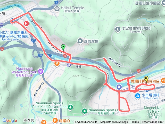 暖暖基隆河自行車道-碇內吊橋