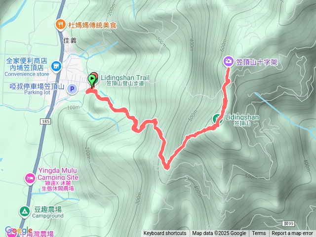 笠頂山十字架來回預覽圖