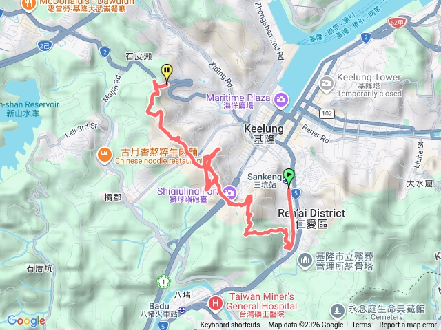 基隆天際線三坑火車站到蚵殼港山
