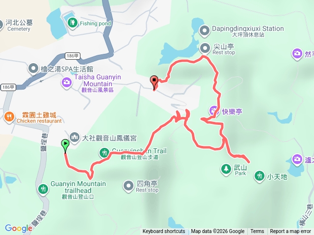 觀音山上大小尖山下