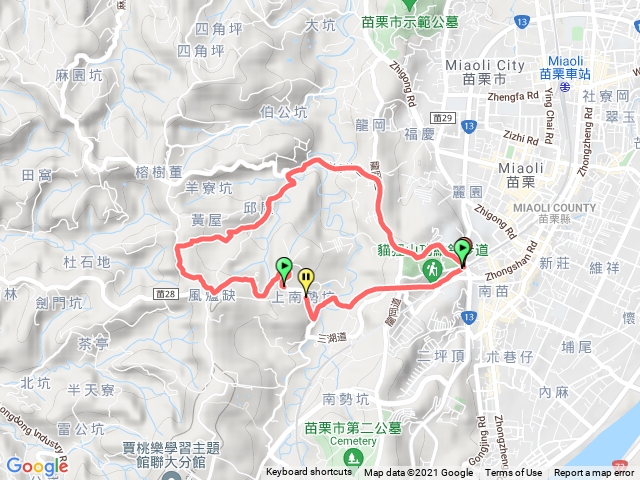 功維敘到電台道到羊寮坑道到龍岡道